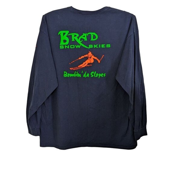 Fruit Of The Loom Platinum Mens 2XL T Shirt Brad Snow Skies Skiing Cotton Canada - Picture 2 of 5